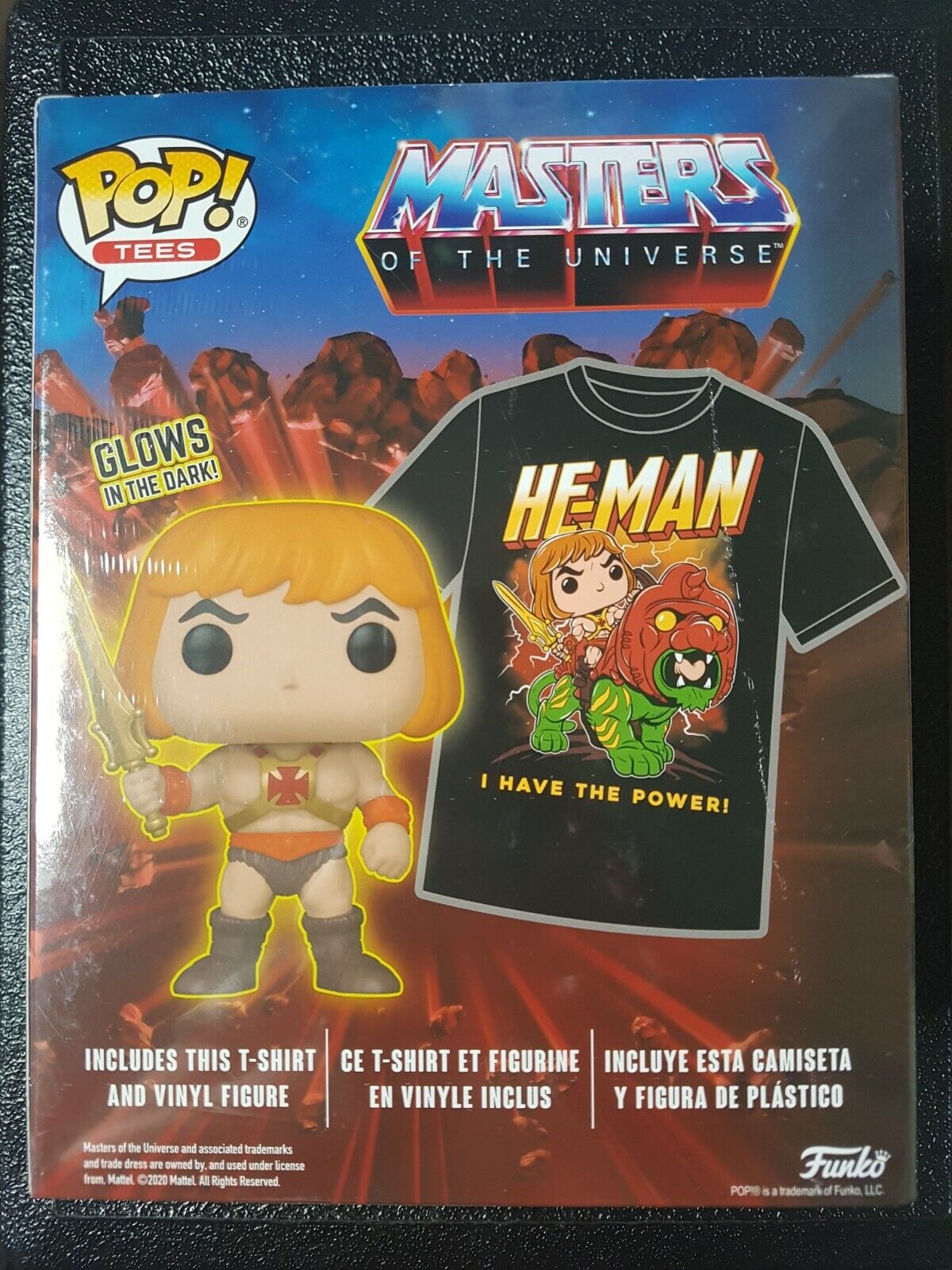 Masters Of The Universe He-man Funko Pop And T-shirt Gift set
