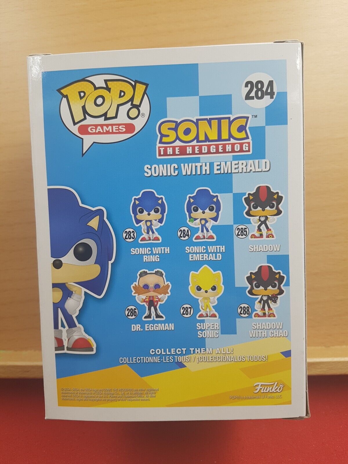 Funko Pop Sonic The Hedgehog With Chaos Emerald 284
