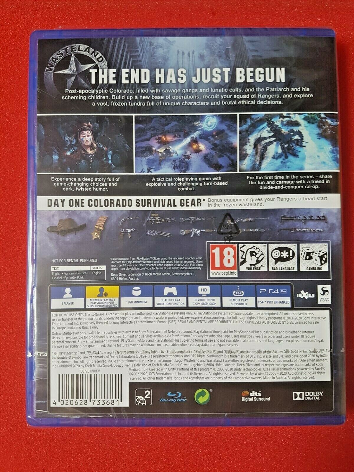 Wasteland 3 Day One Edition Sealed Ps4