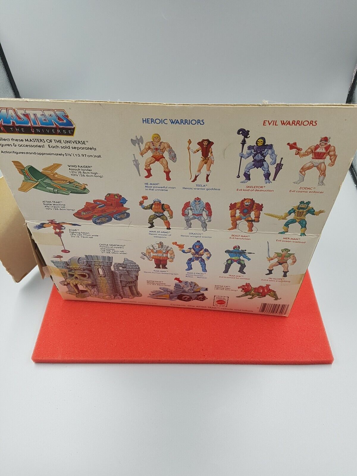 Masters of the universe Attak Trak NIB  1982 Taiwan