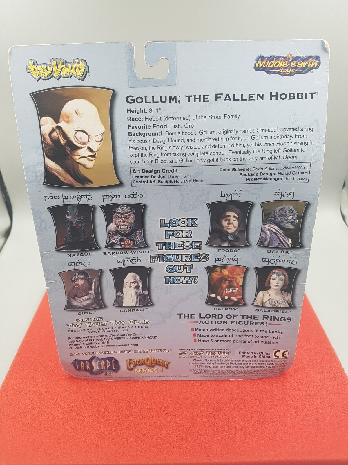 Gollum Middle Earth Toys Toy Vault J.R.R Tolkien