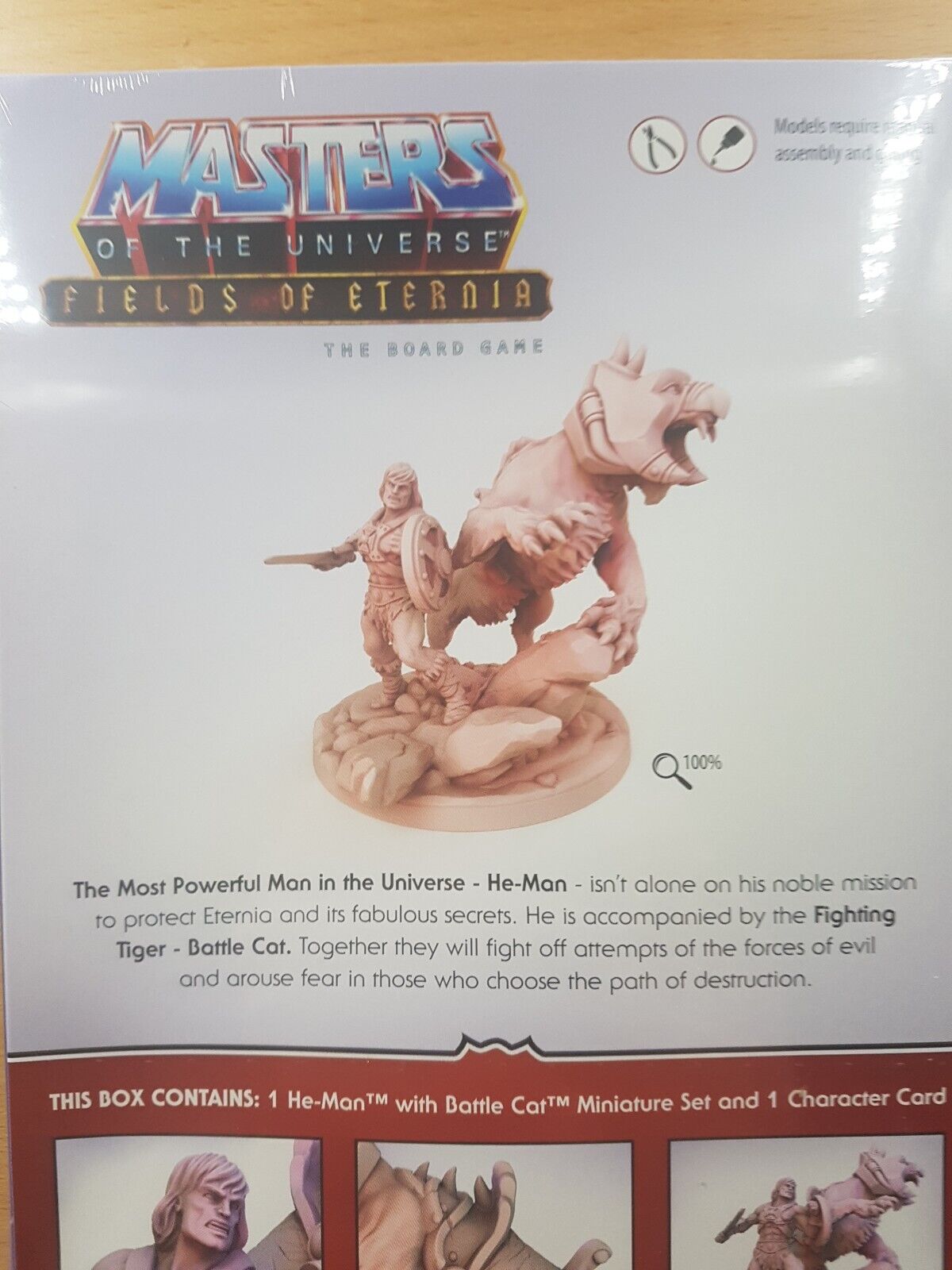 Masters of the Universe Fields of Eternia He-man with Battlecat Model