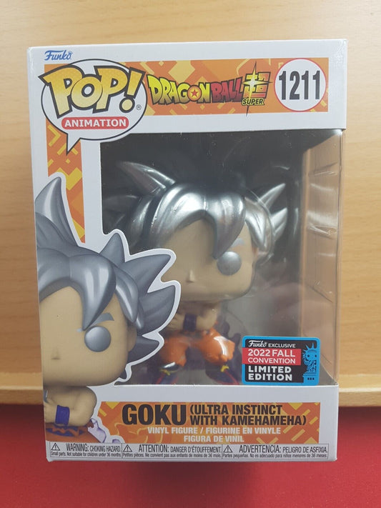 Funko Pop Dragonball Super 1211 Goku Ultra Instinct Kamehameha Fall...