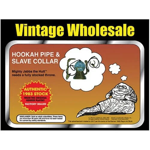 Star Wars Vintage Hookah Pipe and Slave Collar Kenner Accessory Factory Sealed