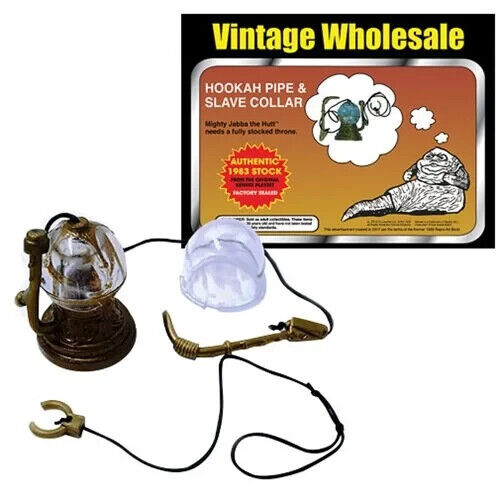 Star Wars Vintage Hookah Pipe and Slave Collar Kenner Accessory Factory Sealed