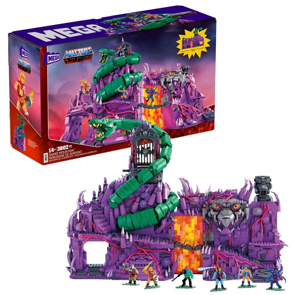 Masters of the Universe Mega Construx Probuilders Construction Snake Mountain