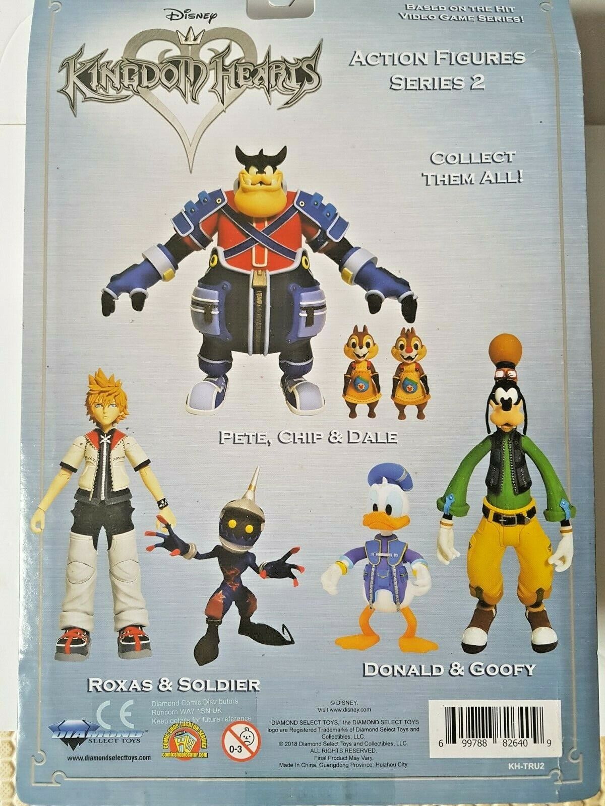 Kingdom Hearts Pete + Chip And Dale Diamond Select Toys New