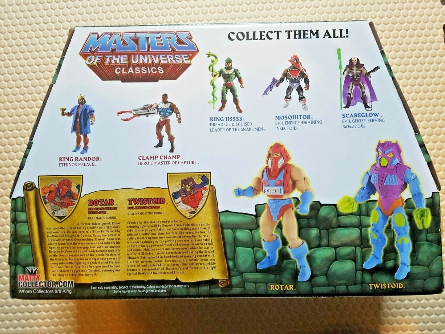 Masters of the universe Rotar & Twistoid Motu Classics  MISB SDCC