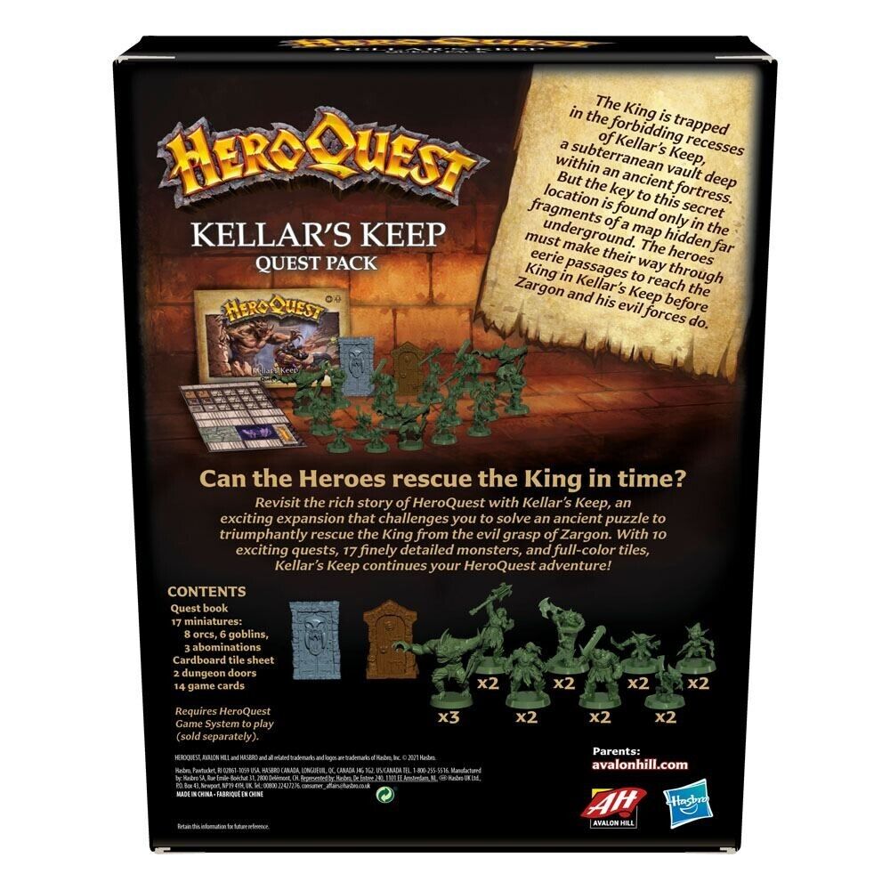 HeroQuest Board Game Expansion Kellar's Keep Quest Pack english